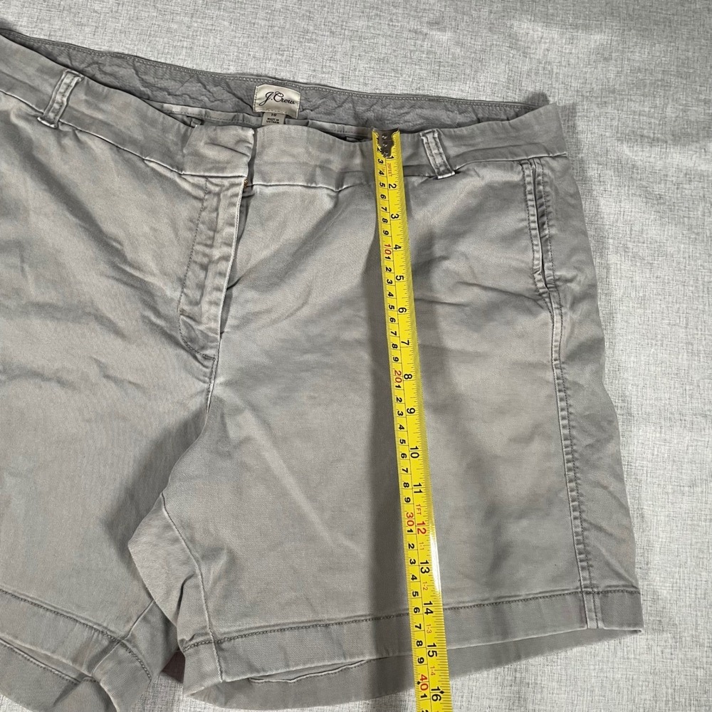J.Crew Womens Gray Chino Shorts Size 18 Re-Imagined Stretch Cotton Twill 5 inch - Picture 4 of 11